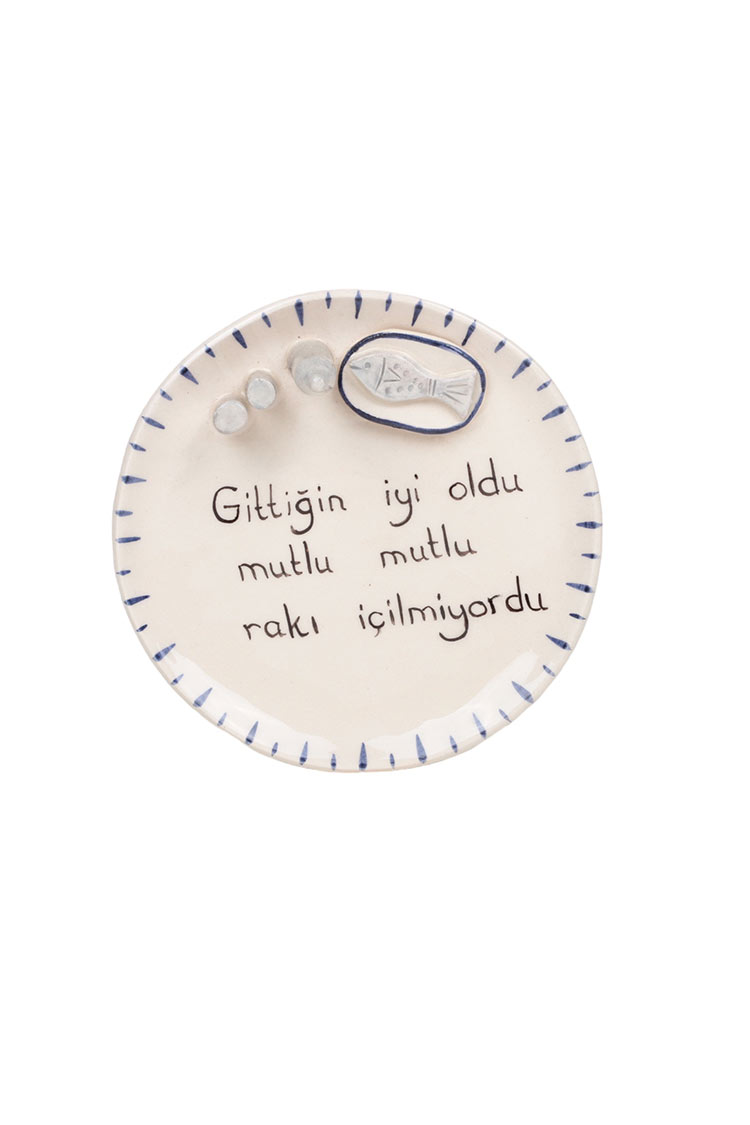 Rakı Balık 'Gittiğin İyi Oldu Mutlu Mutlu Rakı İçilmiyordu' (14cm) - Thumbnail